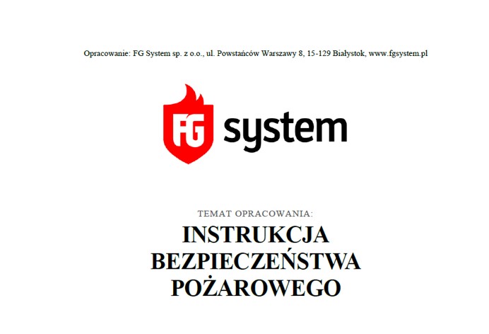 Instrukcje Bezpieczeństwa Pożarowego